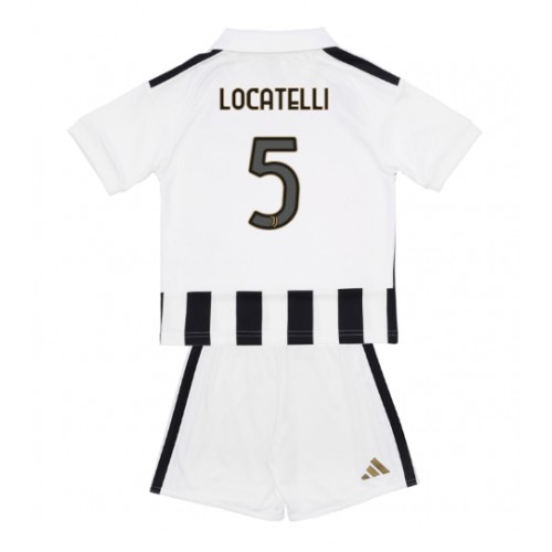 Fotbalové Dres Juventus Manuel Locatelli #5 Dětské Domácí 2026-27 Krátký Rukáv (+ trenýrky)